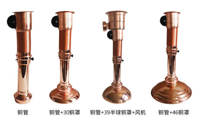 广州烧烤炉铜色伸缩排烟管